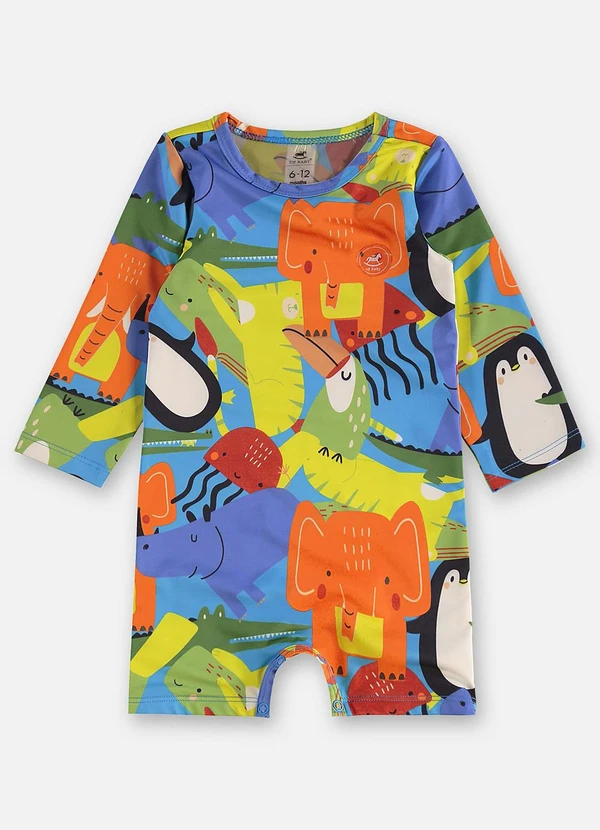 Up Baby - Macaquinho Unissex Bebê Fps +50 Azul 2