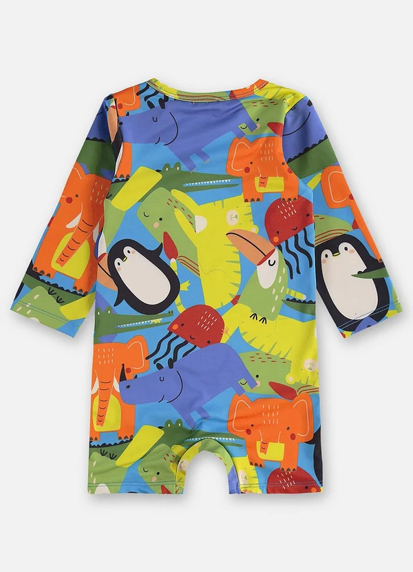 Up Baby - Macaquinho Unissex Bebê Fps +50 Azul 3