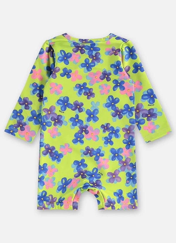 Up Baby - Macaquinho Unissex Bebê Fps +50 Verde 2