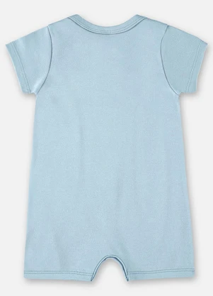 Up Baby - Macaquinho Unissex Bebê Suedine Azul - UP BABY