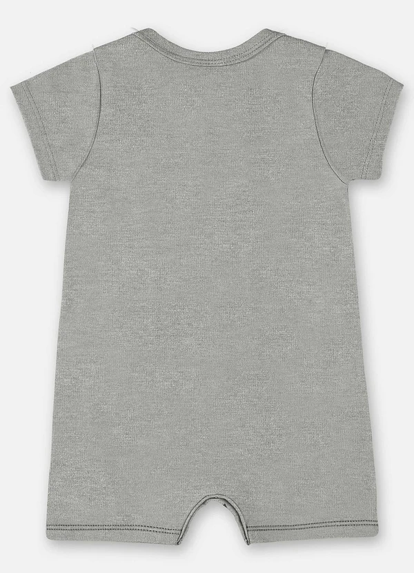 Up Baby - Macaquinho Unissex Bebê Suedine Cinza 2