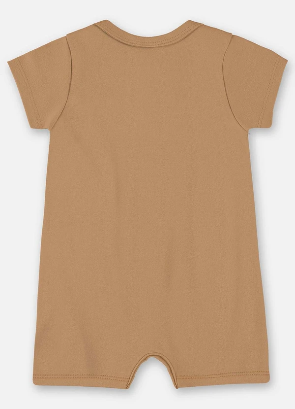 Up Baby - Macaquinho Unissex Bebê Suedine Marrom 2