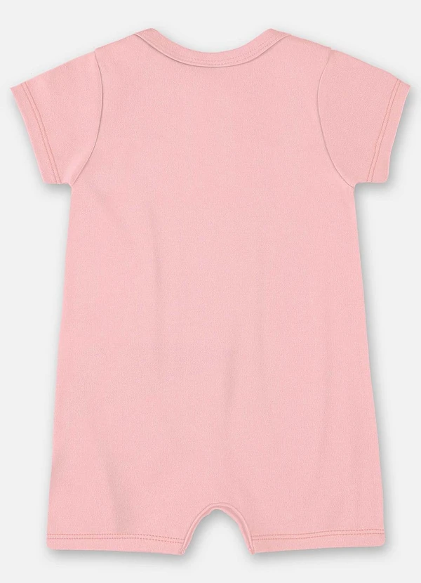 Up Baby - Macaquinho Unissex Bebê Suedine Rosa 3