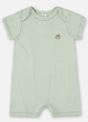 Up Baby - Macaquinho Unissex Bebê Suedine Verde - UP BABY