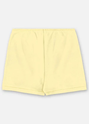 Up Baby - Short Unissex Bebê Suedine Amarelo - UP BABY