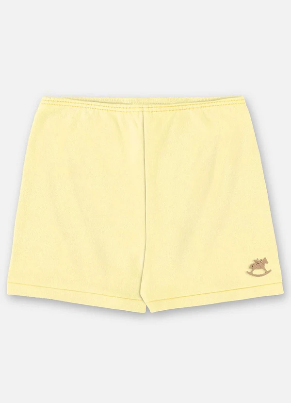 Up Baby - Short Unissex Bebê Suedine Amarelo