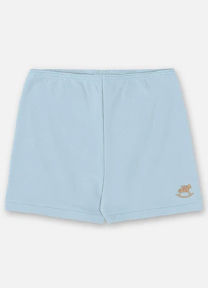 Up Baby - Short Unissex Bebê Suedine Azul - UP BABY
