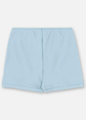 Up Baby - Short Unissex Bebê Suedine Azul - UP BABY