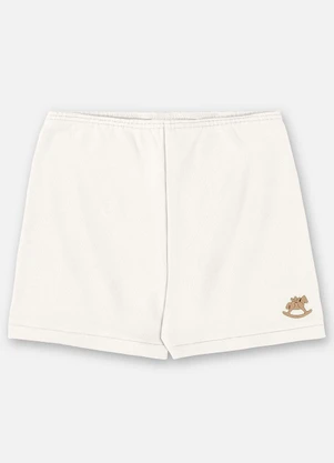 Up Baby - Short Unissex Bebê Suedine Bege - UP BABY