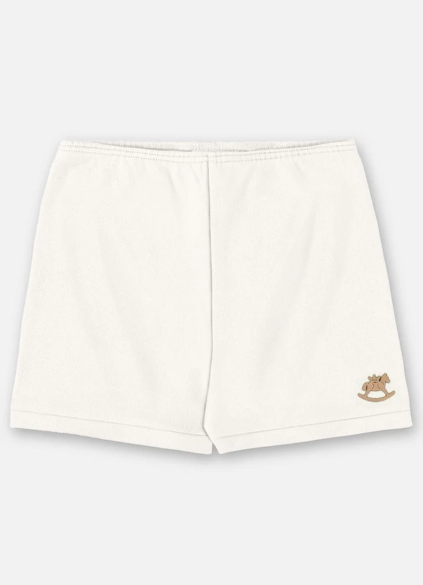 Up Baby - Short Unissex Bebê Suedine Bege