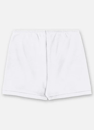 Up Baby - Short Unissex Bebê Suedine Branco - UP BABY