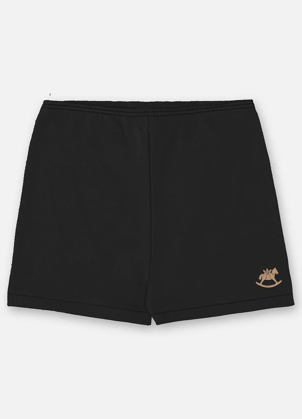 Up Baby - Short Unissex Bebê Suedine Preto