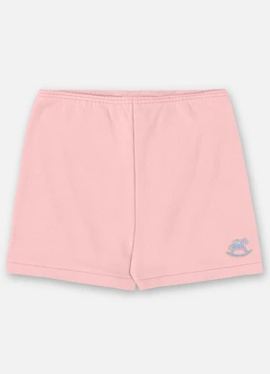Up Baby - Short Unissex Bebê Suedine Rosa - UP BABY