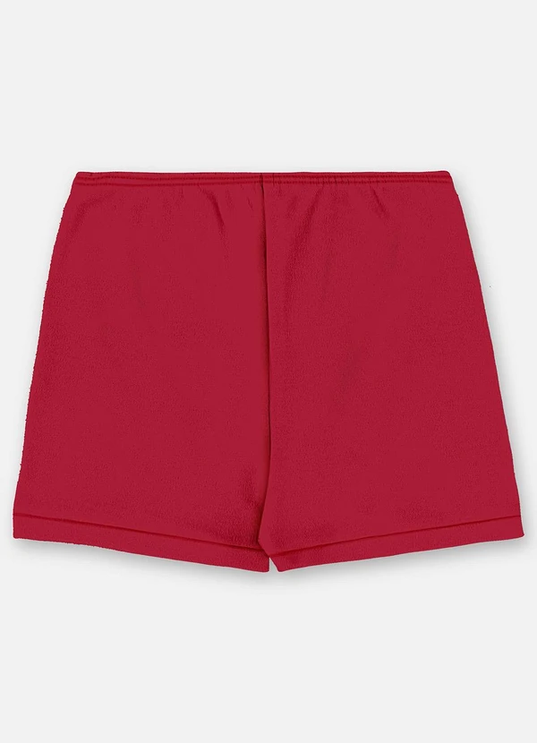 Up Baby - Short Unissex Bebê Suedine Vermelho 2