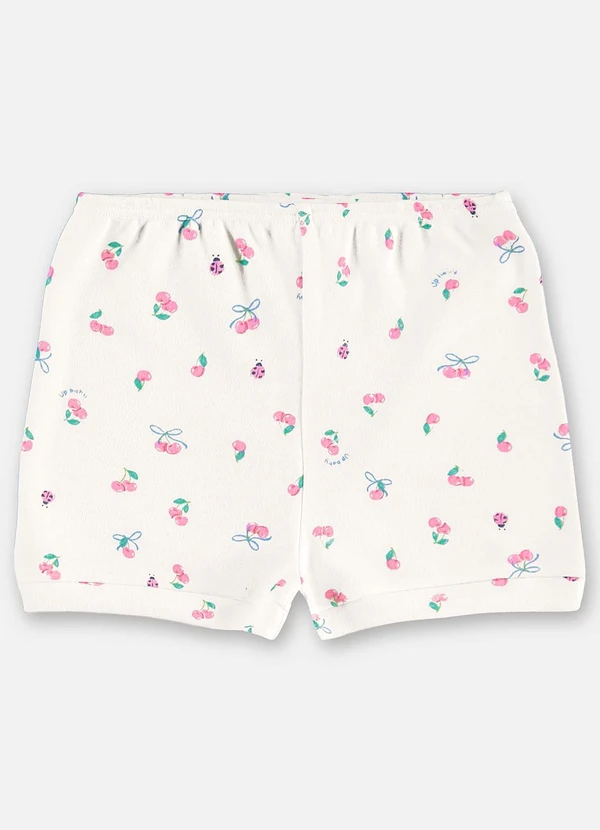 Up Baby - Shorts Suedine Bebê Menina Bege