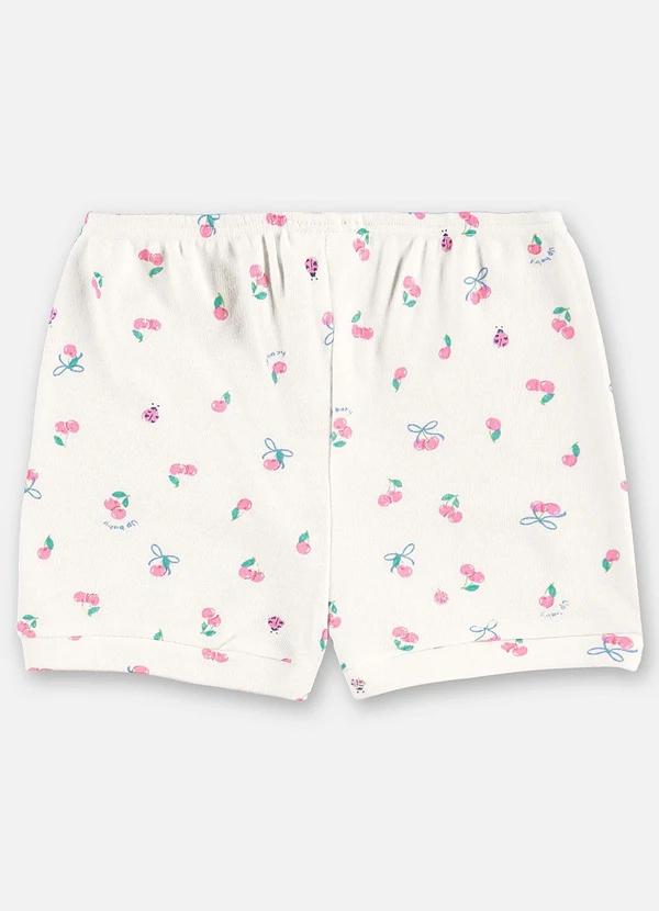 Up Baby - Shorts Suedine Bebê Menina Bege 2