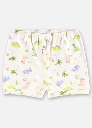 Up Baby - Shorts Suedine Bebê Menina Bege - UP BABY