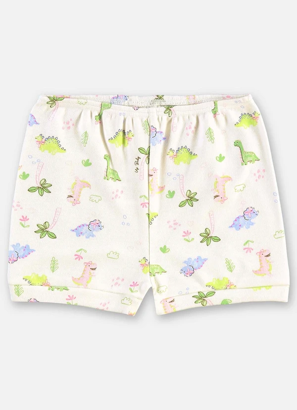 Up Baby - Shorts Suedine Bebê Menina Bege