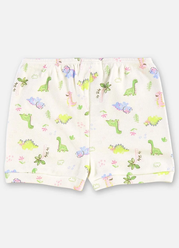 Up Baby - Shorts Suedine Bebê Menina Bege 2