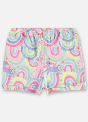 Up Baby - Shorts Suedine Bebê Menina Branco - UP BABY