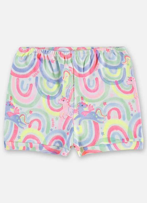 Up Baby - Shorts Suedine Bebê Menina Branco