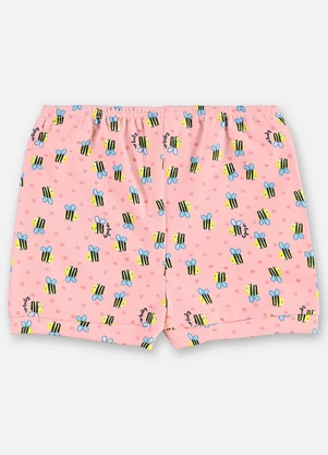 Up Baby - Shorts Suedine Bebê Menina Rosa - UP BABY