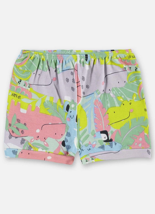 Up Baby - Shorts Suedine Bebê Menina Verde