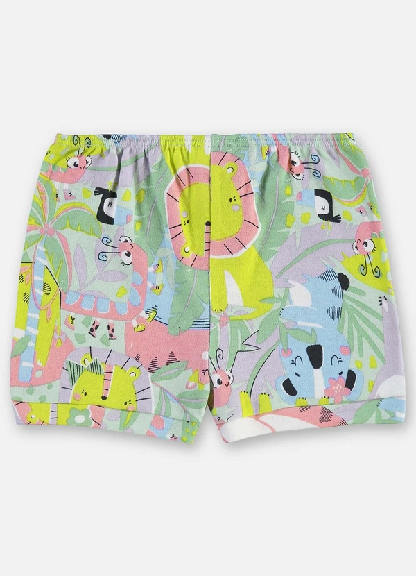 Up Baby - Shorts Suedine Bebê Menina Verde 2