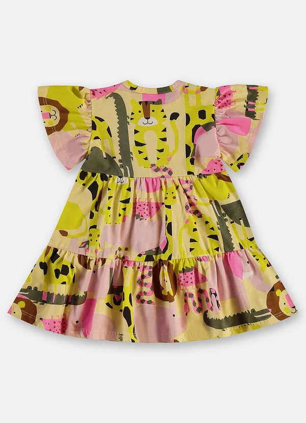 Up Baby - Vestido Algodão Bebê Amarelo 3