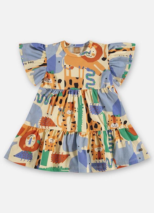 Up Baby - Vestido Algodão Bebê Bege