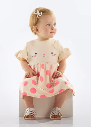 Quimby - Vestido Coelhinho Bebê Menina Rosa - QUIMBY