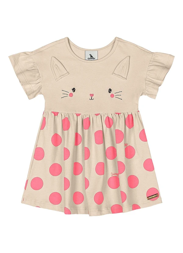 Quimby - Vestido Coelhinho Bebê Menina Rosa 2