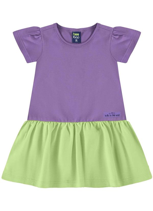 Bee Loop - Vestido Colorido para Bebê Roxo