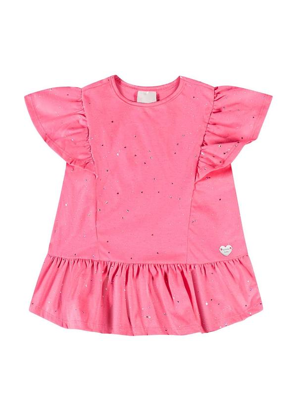 Quimby - Vestido com Glitter para Bebê Menina Rosa