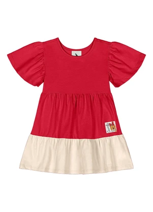 Quimby - Vestido Cotton Bebê Menina Vermelho - QUIMBY