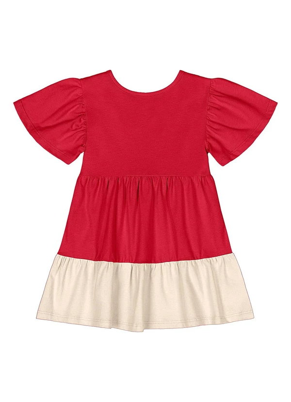 Quimby - Vestido Cotton Bebê Menina Vermelho 2