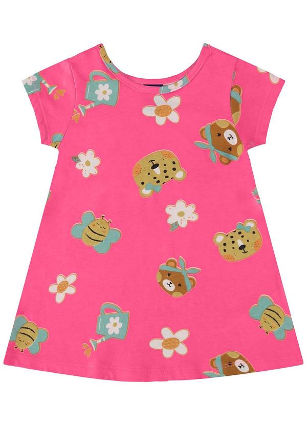 Bee Loop - Vestido de Bichinhos para Bebê Rosa