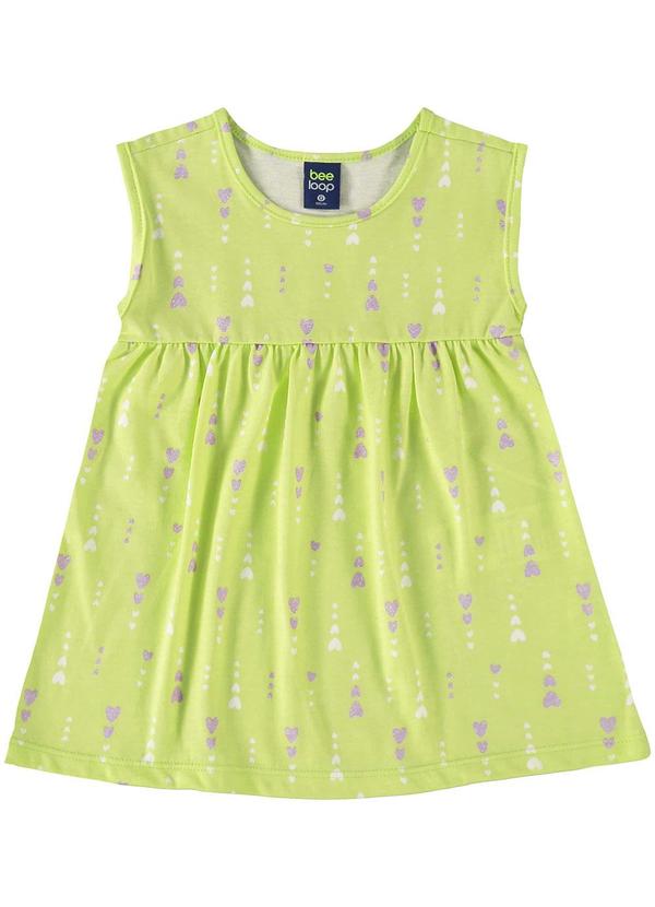 Bee Loop - Vestido de Corações para Bebê Amarelo