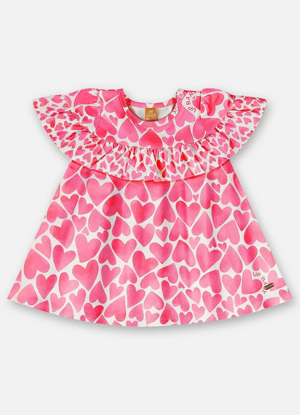 Up Baby - Vestido e Faixa Algodão Bebê Rosa 2