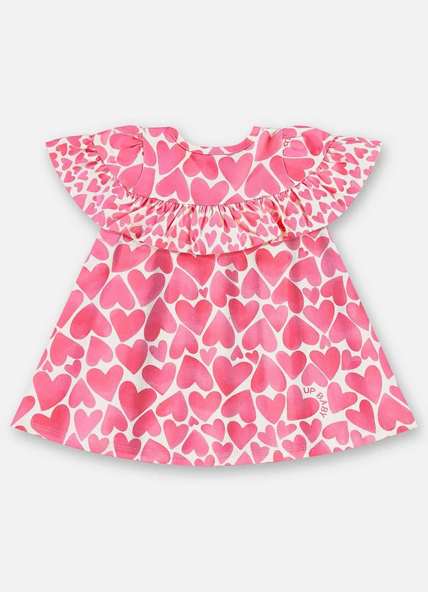 Up Baby - Vestido e Faixa Algodão Bebê Rosa 5