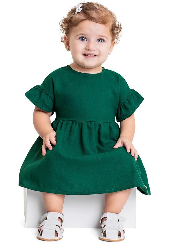 Quimby - Vestido em Tecido para Bebê Menina Verde