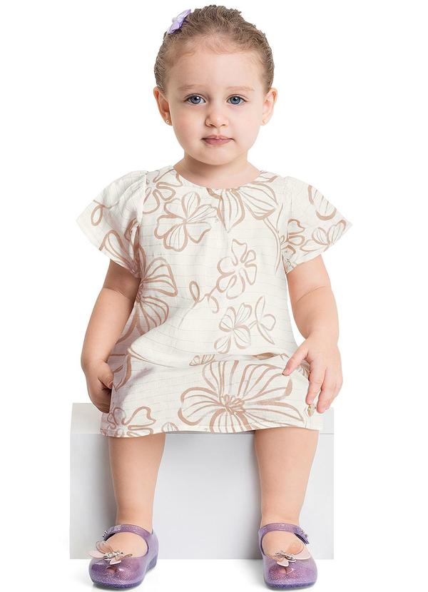 Quimby - Vestido em Viscose para Bebê Bege