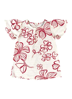 Quimby - Vestido em Viscose para Bebê Vermelho - QUIMBY