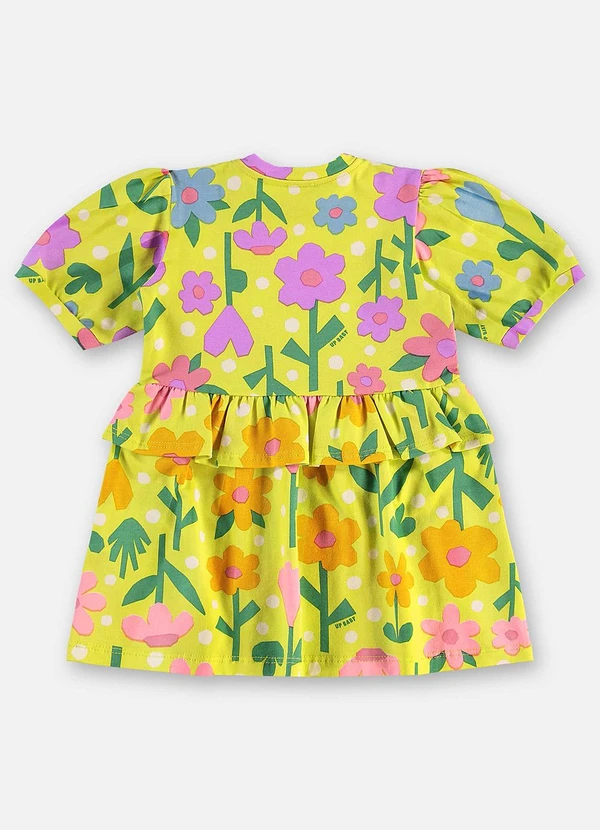 Up Baby - Vestido Floral Cotton Bebê Verde 3