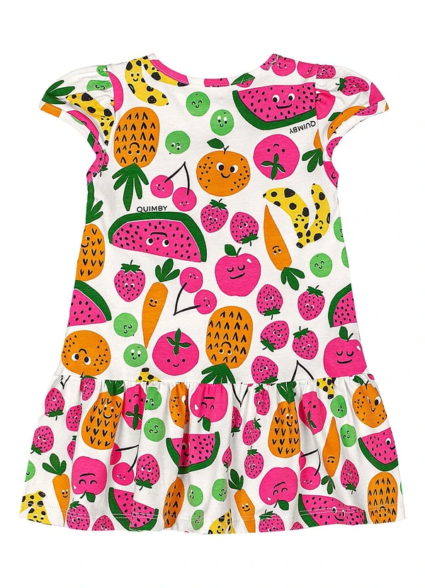 Quimby - Vestido Frutinhas Bebê Menina Branco 3