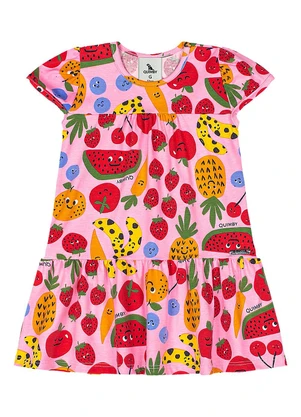 Quimby - Vestido Frutinhas Bebê Menina Roxo - QUIMBY