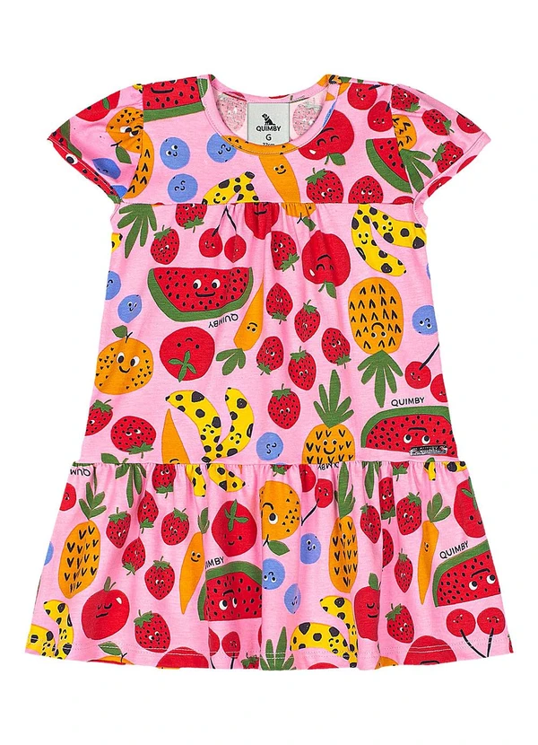 Quimby - Vestido Frutinhas Bebê Menina Roxo