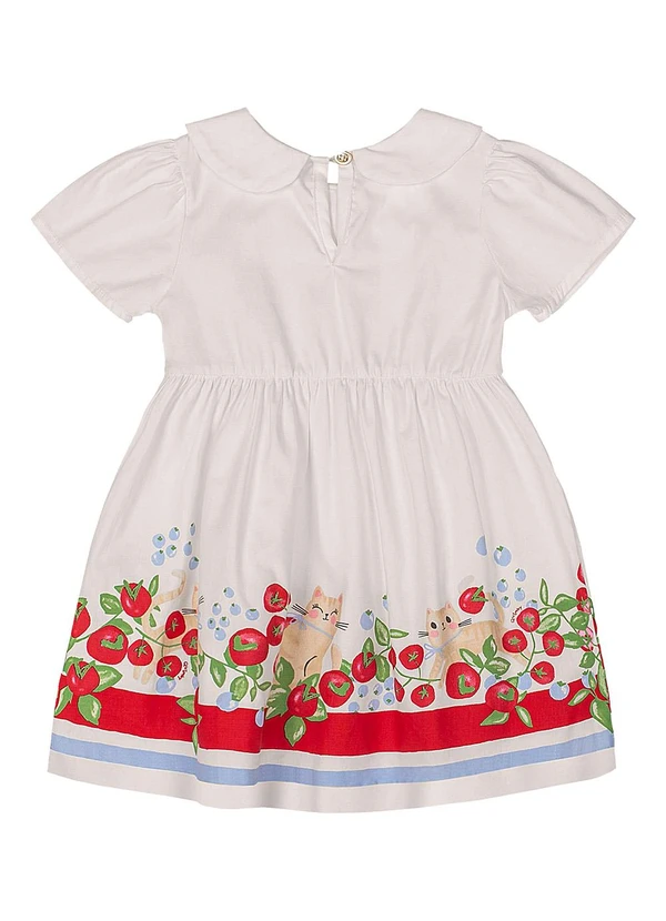 Quimby - Vestido Gatinhos Bebê Menina Bege 4