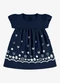 Rovi Kids - Vestido Infantil Estampado Meia Malha Rosa - variação: Azul