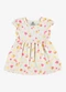 Rovi Kids - Vestido Infantil Meia Malha Estampado Verde - variação: Bege
